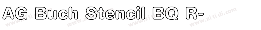 AG Buch Stencil BQ R字体转换